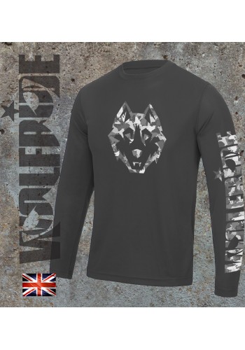 Wolfride Cammo wolf long sleeve performance top
