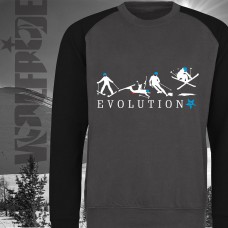 Evolution of Skiing baseball sweater