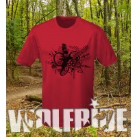 Graffiti bike print short sleeve wicking top, mountain bike, light weight