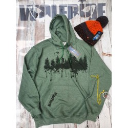 Forest Print Hooded top - heather soft print