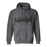 Forest Print Hooded top - heather soft print
