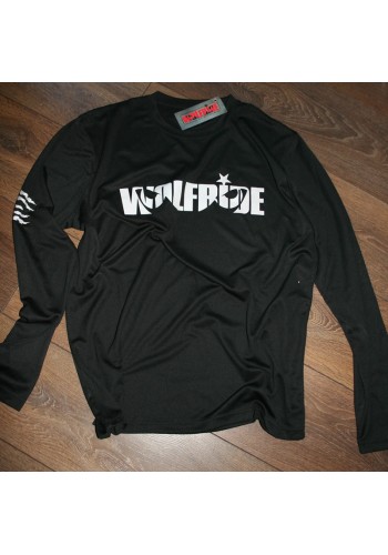Long sleeve performance bike jersey / top with wolfride logo