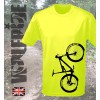 Bike Print short sleeve wicking top, mountain bike, light weight