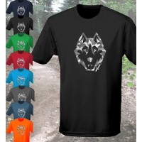 Camo Wolf print performance short sleeve top