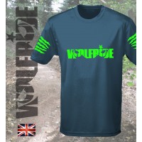 Wolfride logo - short sleeve technical light weight t-shirt  flouro green