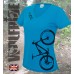 Ladies Bike Print v-neck performance tee