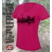 Ladies Forest Print v-neck performance tee